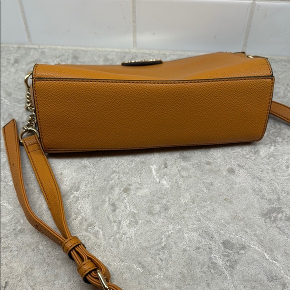 Nine West Tan Crossbody Bag with Boxy Shape and Metal Logo - Picture 3 of 6